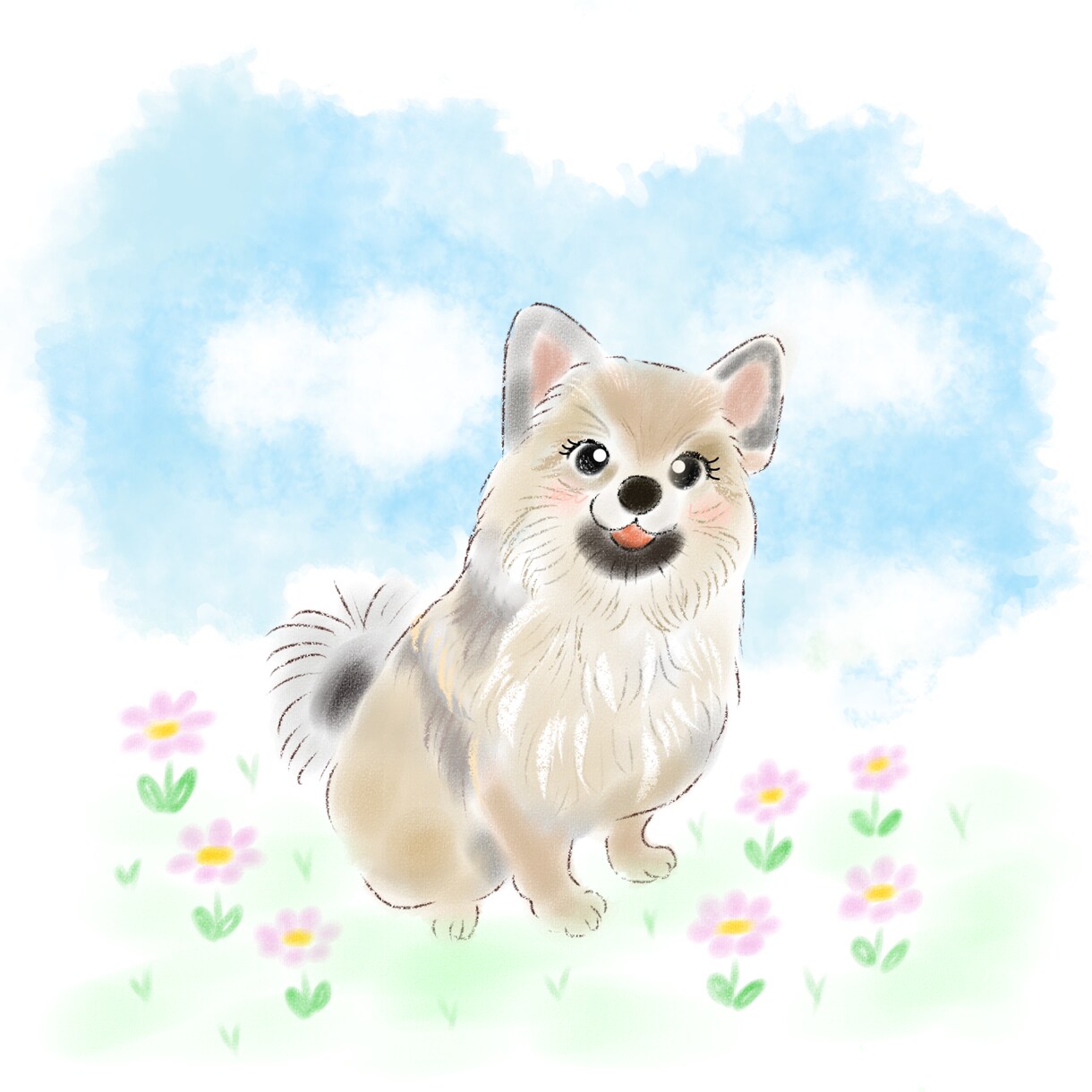 シンプル。ふわっとした優しい似顔絵イラスト描きます 商用利用可。挿絵やアイコンに使えるシンプルなイラスト作ります イメージ4