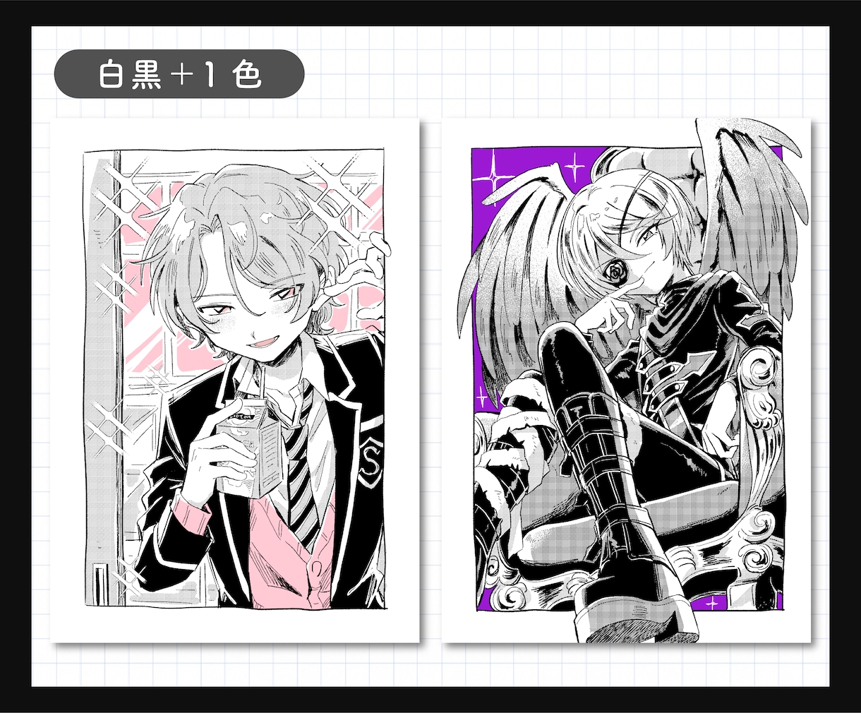 モノクロイラスト描きます 漫画制作経験多数◎漫画風でアナログ感満載！ イメージ5