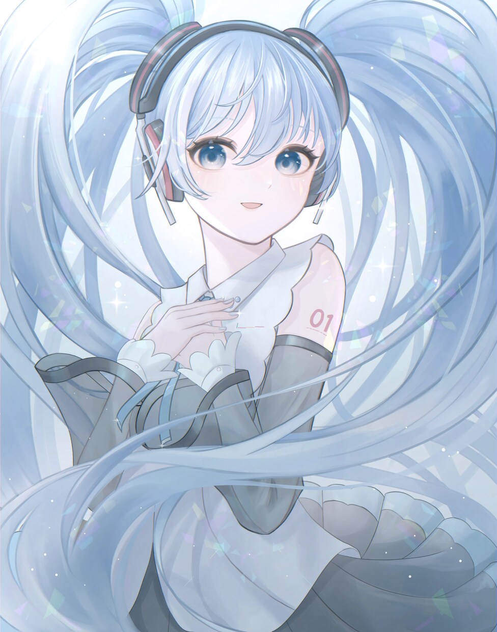 かわいいキャラクターの一枚絵描きます 儚くキラキラした雰囲気のイラストをお求めの方はぜひ！ イメージ6