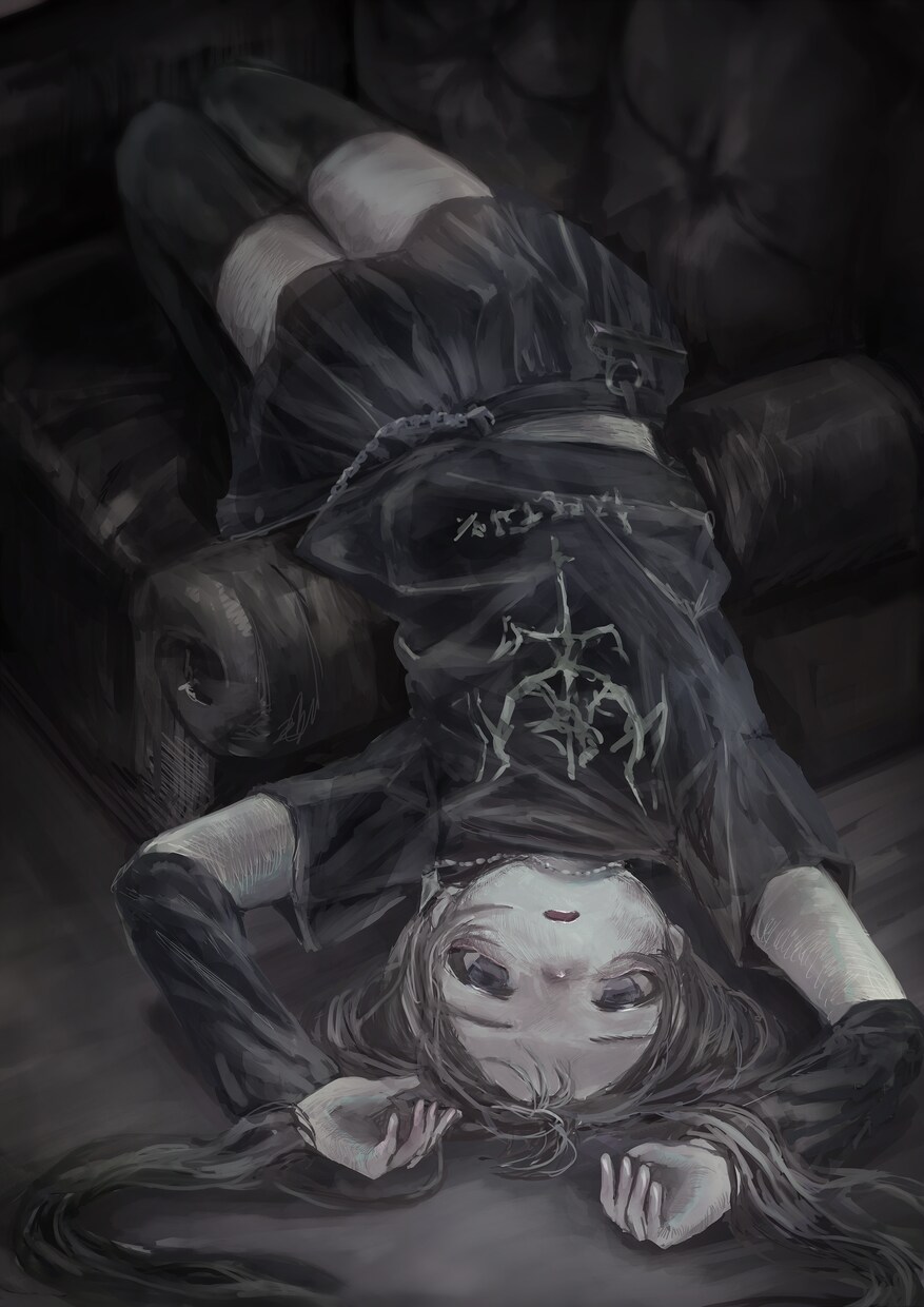 一枚絵の制作を承ります 物憂げな少女の一次創作イラストを描きます。 イメージ6