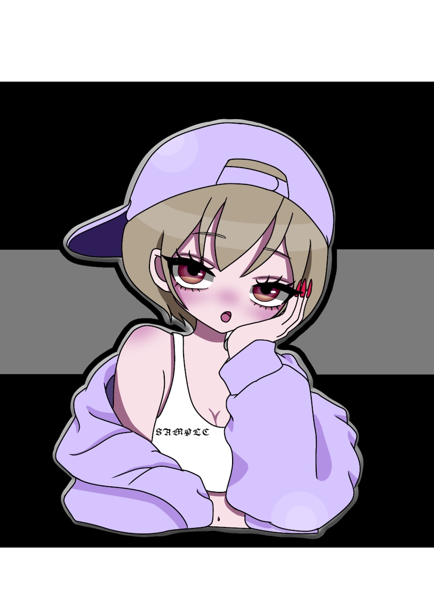 量産｜ストリート系ミニキャラ描きます SNSアイコン・配信・動画などにもご利用いただけます◎ イメージ4