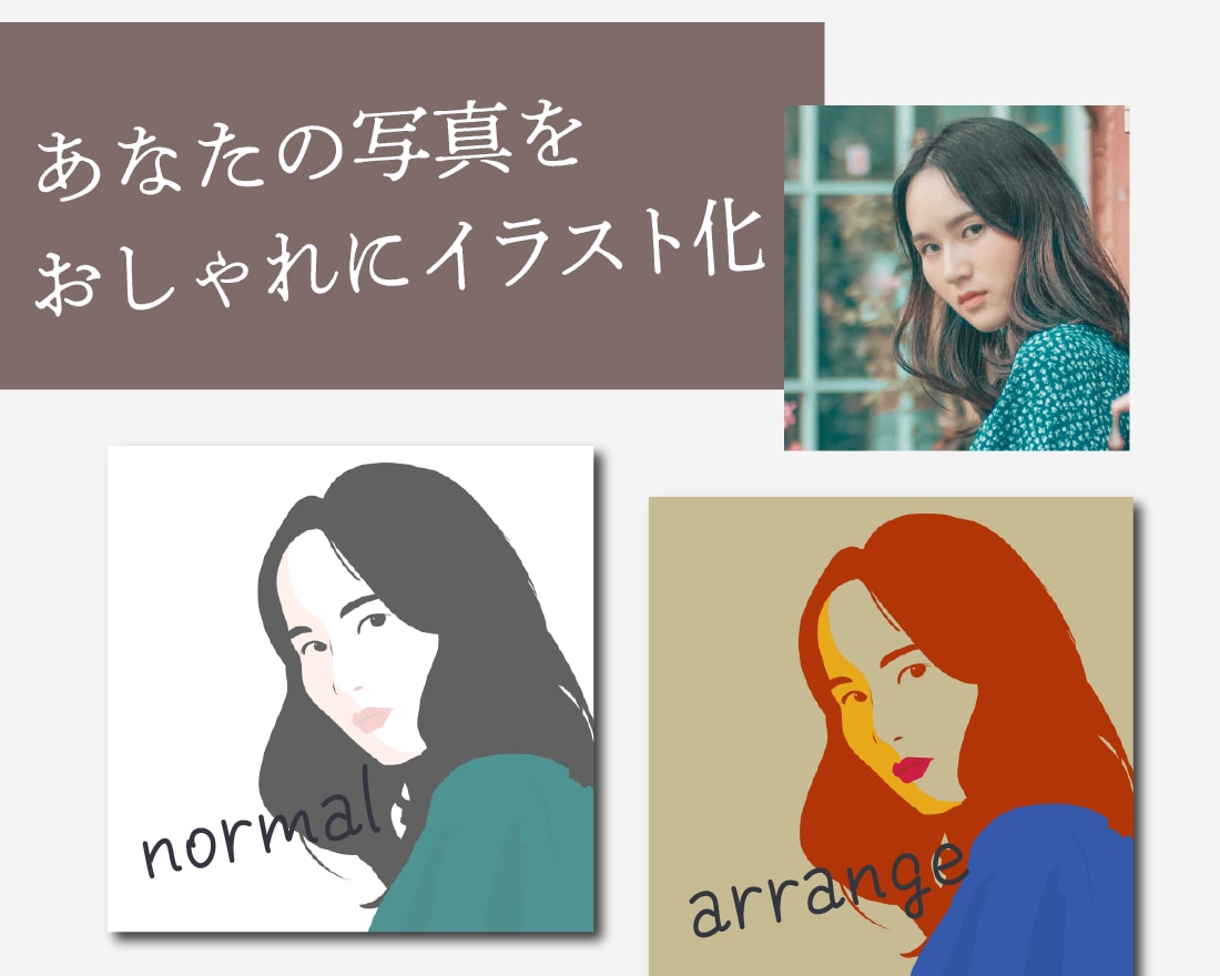 写真ベースにおしゃれな似顔絵アイコン作成します ◎最短1日〜|アイコンやロゴに映えるシンプルなイラスト イメージ2