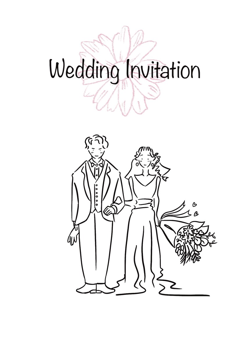 結婚式を彩るシンプル線画イラストをお描きします 結婚式を彩る、おふたりだけのシンプル線画イラスト♫ イメージ2