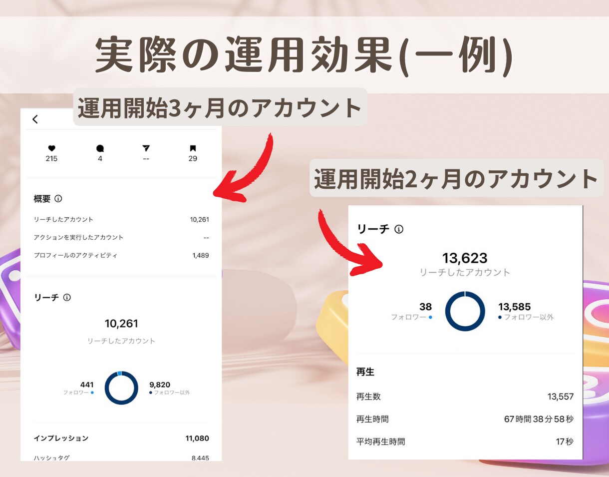 1ヶ月Instagramの伴走コンサル行います 月300万リーチの万アカ保持者が1ヶ月間コンサルします。 イメージ4