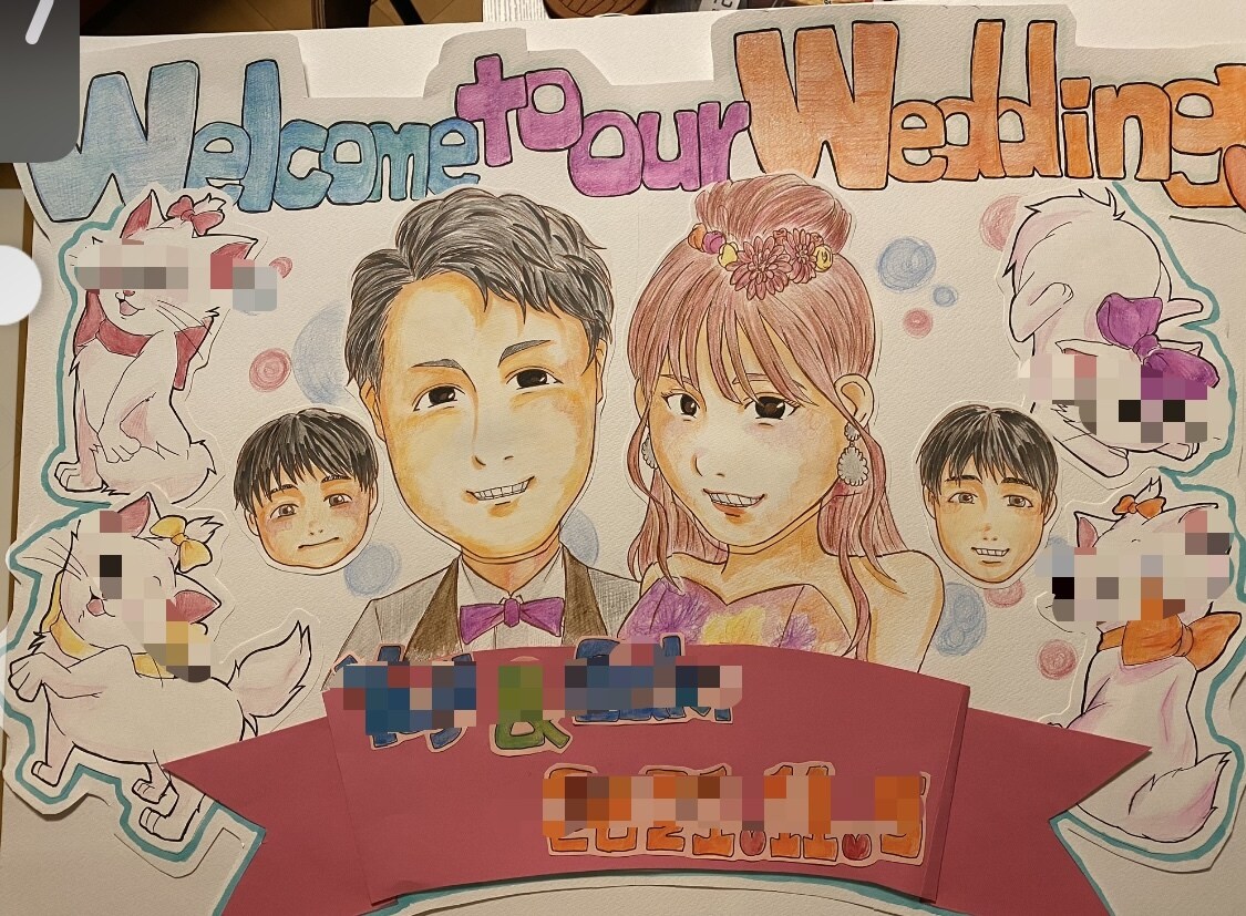 あたたかい雰囲気の似顔絵描きますます 色紙、画用紙などにあたたかなアナログイラスト描きます^ ^ イメージ2