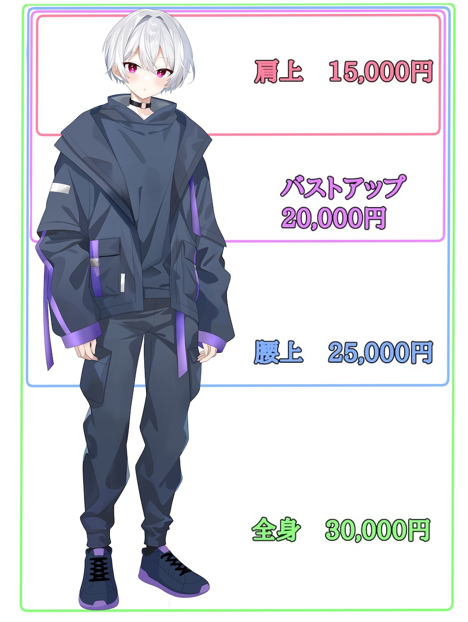 商用利用無料！立ち絵やご要望のイラスト描きます 表情差分・衣装差分等あります！ イメージ2