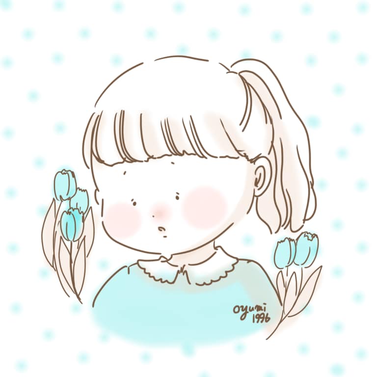 ゆるふわ可愛い女の子アイコンお描きします 可愛いレース・花の枠付き、カラフル、ゆるふわ、線なし イメージ6