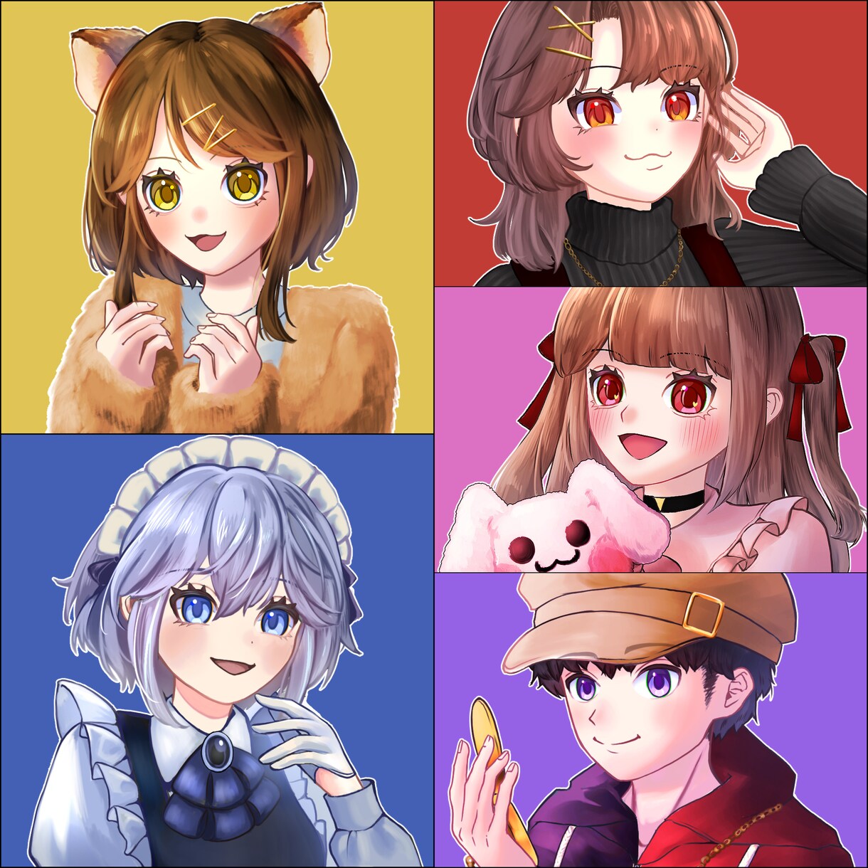 あなたにぴったりのアイコンを描きます 厚塗りという画法の今風なパッと目を惹くアイコンに！ イメージ1