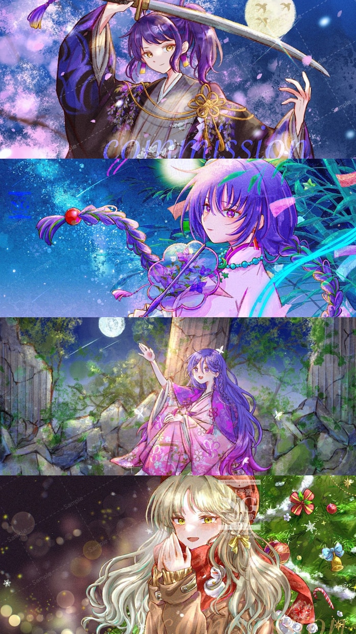 MVイラスト・サムネイルお描きします 差分・レイヤー分け・PSD納品、商用利用ok イメージ6