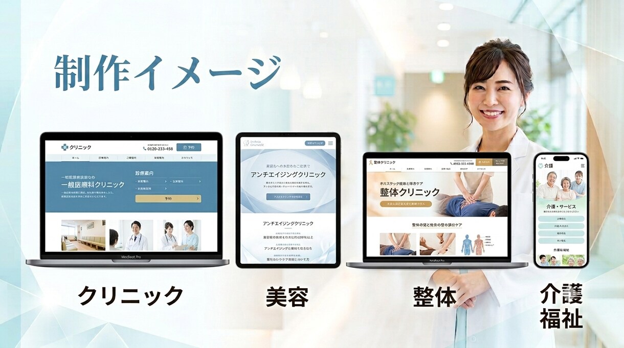 患者様に選ばれるホームページ医療従事者が作成します 「患者目線」と「医療現場目線」で集患につながるサイトを制作 イメージ5