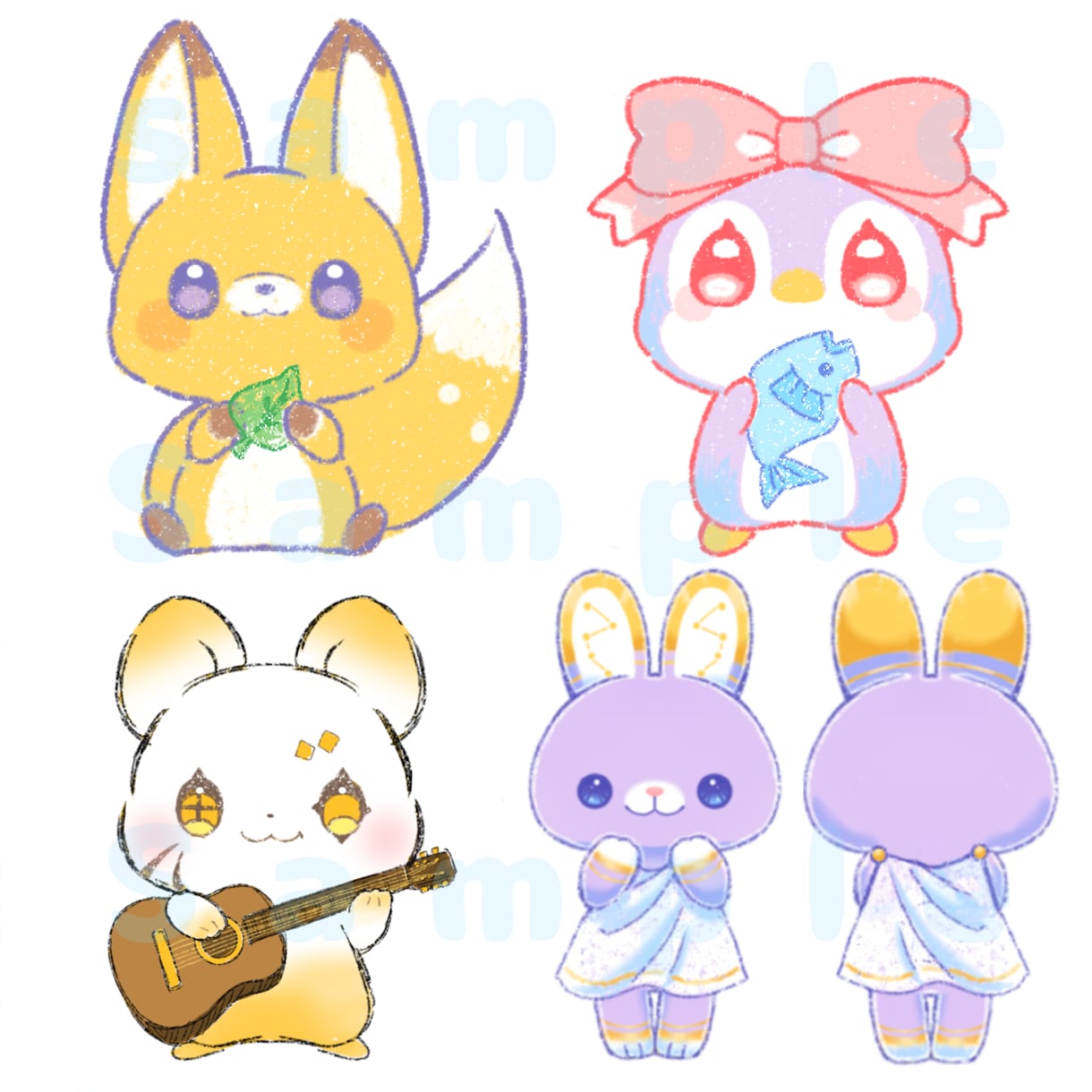 商用OK◎可愛いマスコットキャラクターお描きします 【最短3日納品！】2頭身、まるい、可愛いが得意です！ イメージ6