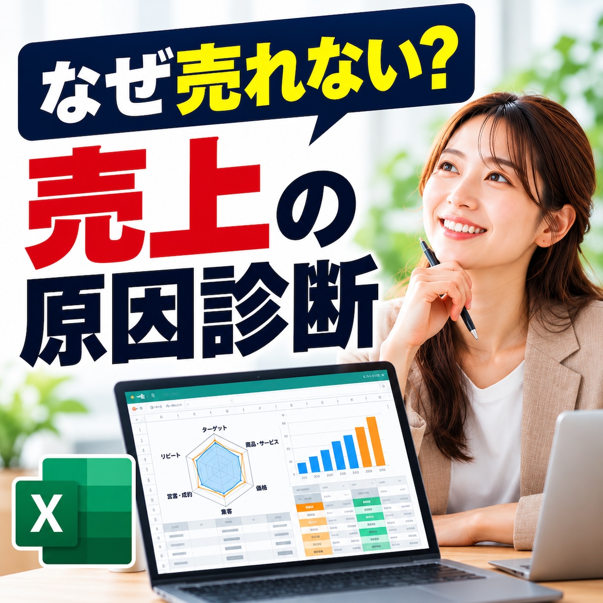 売上が伸びない原因を6項目から診断します 商品・価格・集客・営業を分析！改善策と30日行動プランを作る イメージ1