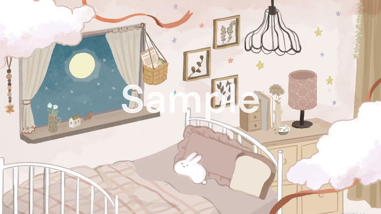 VTuberさん向け配信画面制作します 小物や家具のかわいいおへやのような配信画面制作します イメージ8