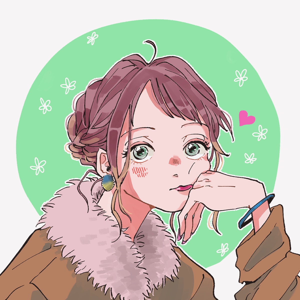 雰囲気あるおしゃれな女の子描きます SNS用アイコンやブログの挿絵などに…！ イメージ7