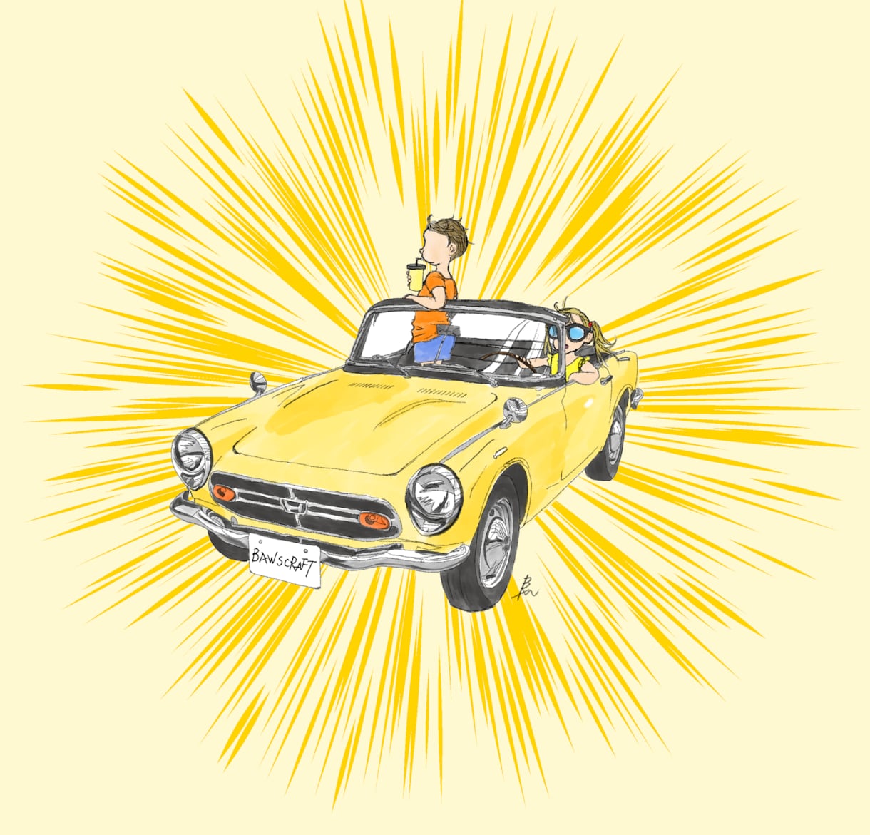 手描きの車・バイク・建物・風景等のイラスト描きます 手描きスケッチをベースに愛車などをオリジナルイラストに！ イメージ1