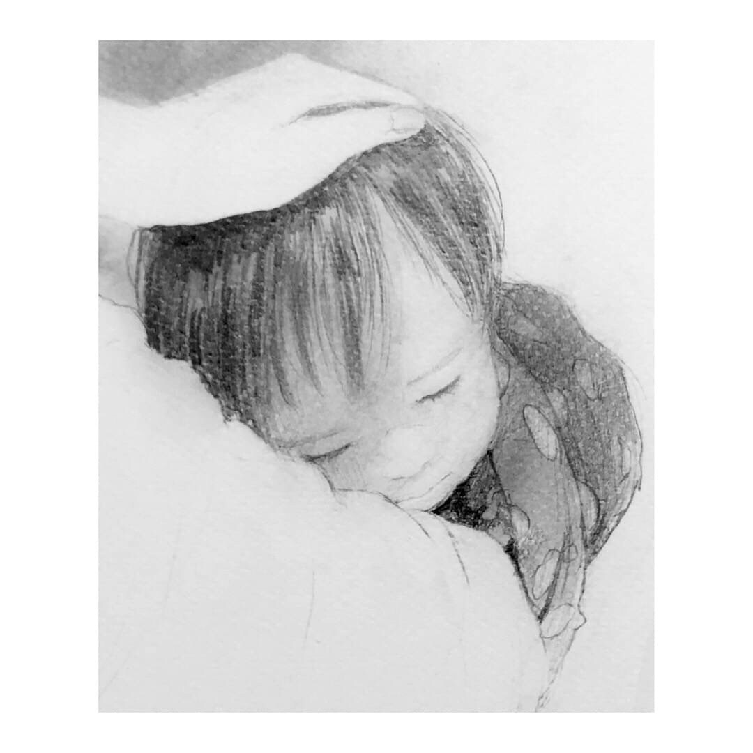 赤ちゃんの写真から温もりのあるスケッチを制作します 【※0〜3才限定】【送料込】プレゼントに、大切な思い出に。 イメージ3