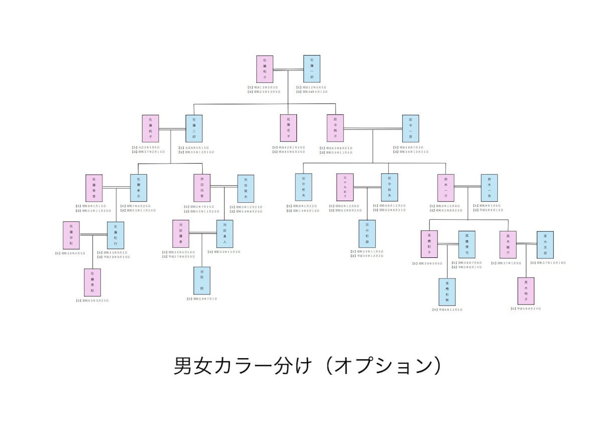 元市役所スタッフが戸籍解読＆家系図作成します 古い戸籍の解読もお任せ！見やすい家系図・関係図に整理します！ イメージ2