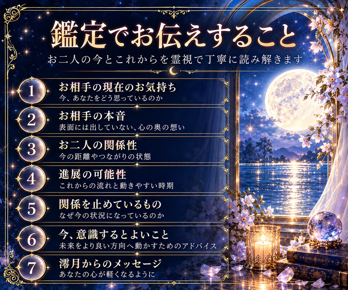 複雑恋愛｜彼の本音と未来を霊視します 誰にも話せない恋に、そっと静かに寄り添います イメージ2