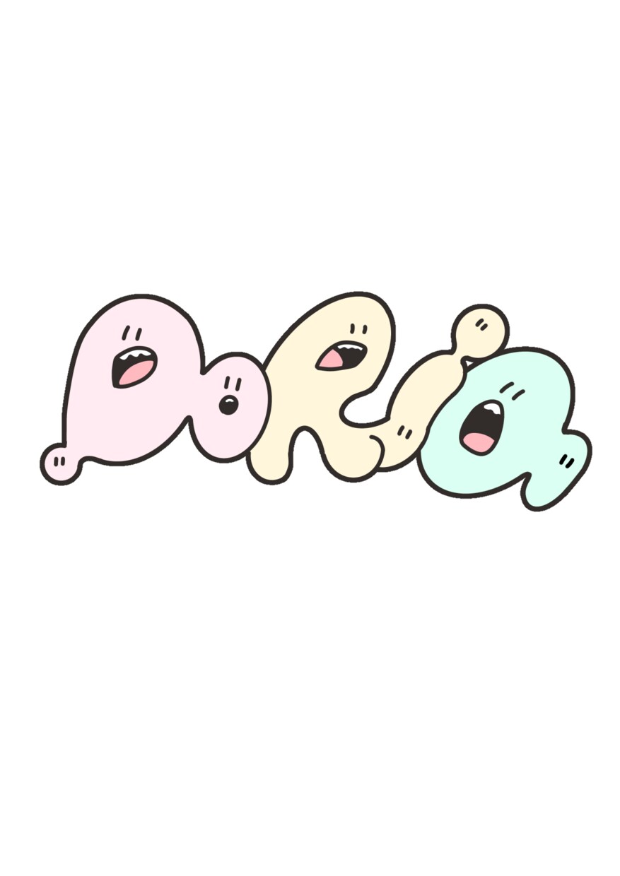 ふわふわした、かわいい系統のロゴデザインをします パステルカラー等でかわいくしつつ、ぼやけない イメージ1