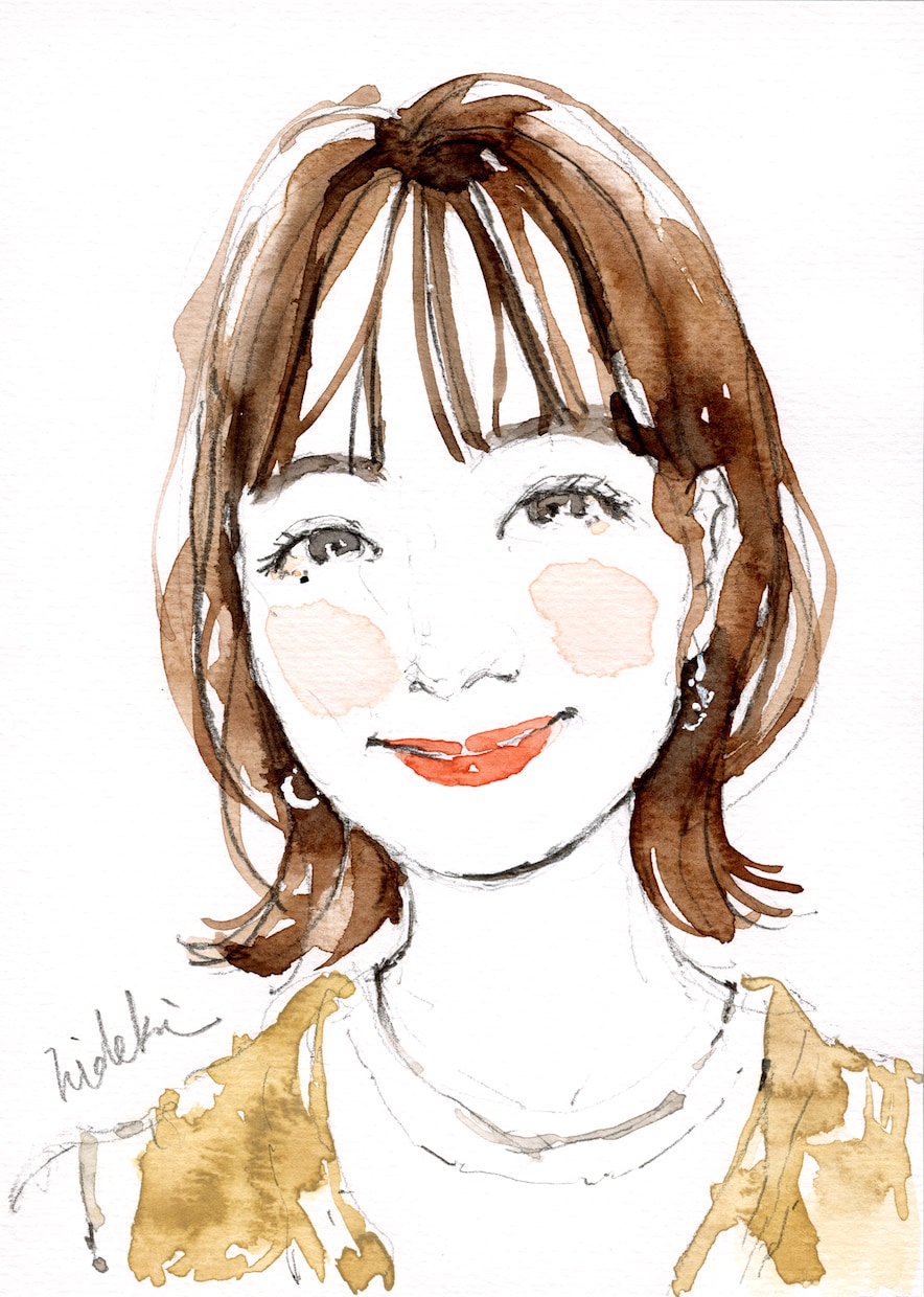 手描き水彩の人物画｜一点ものの原画をお描きします 手描き原画を納品。記念日やプレゼントに！2L判は額縁付 イメージ6
