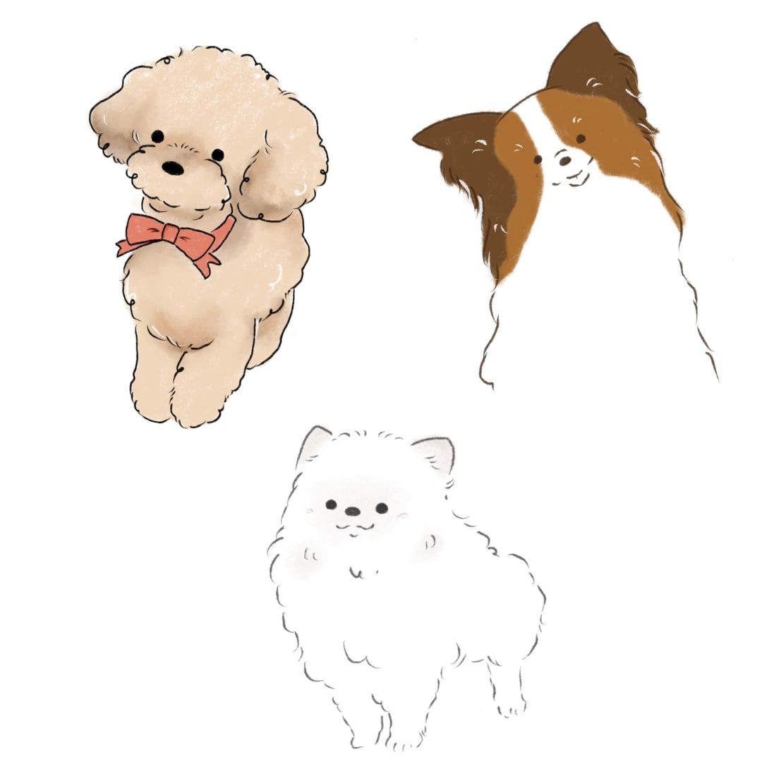 ペットのイラストをゆるかわに描きます スピーディーかつ丁寧に特徴を捉えてお描きします！ イメージ2