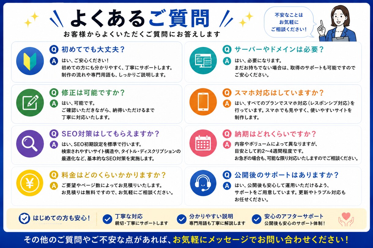 信頼構築HP、成約特化LPを作成します 格安HP・LP作成、オプション無料サービスいたします。 イメージ9