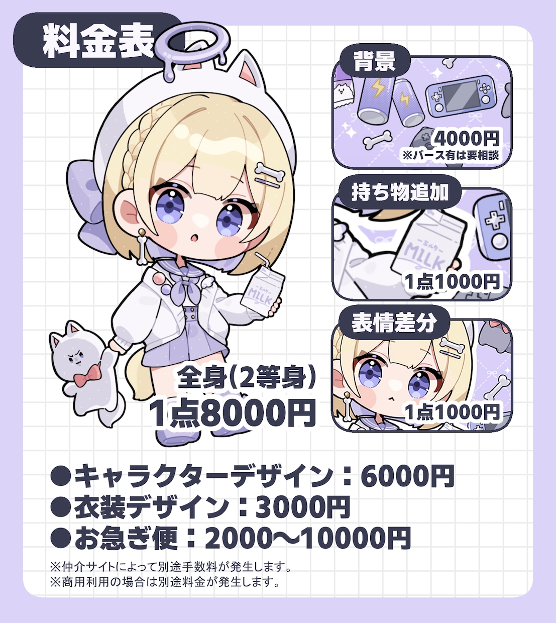 誰が見ても可愛いデフォルメイラストをお届けします いろんな表情・ポーズのデフォルメイラストを描きます イメージ3