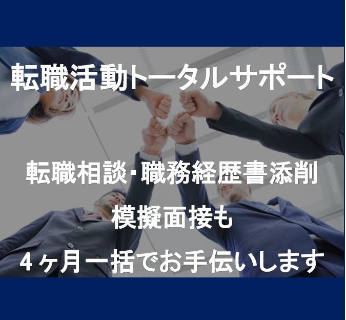現役エージェントが転職活動トータルサポートします 転職の方法から職務経歴書添削・模擬面接までアドバイス イメージ1