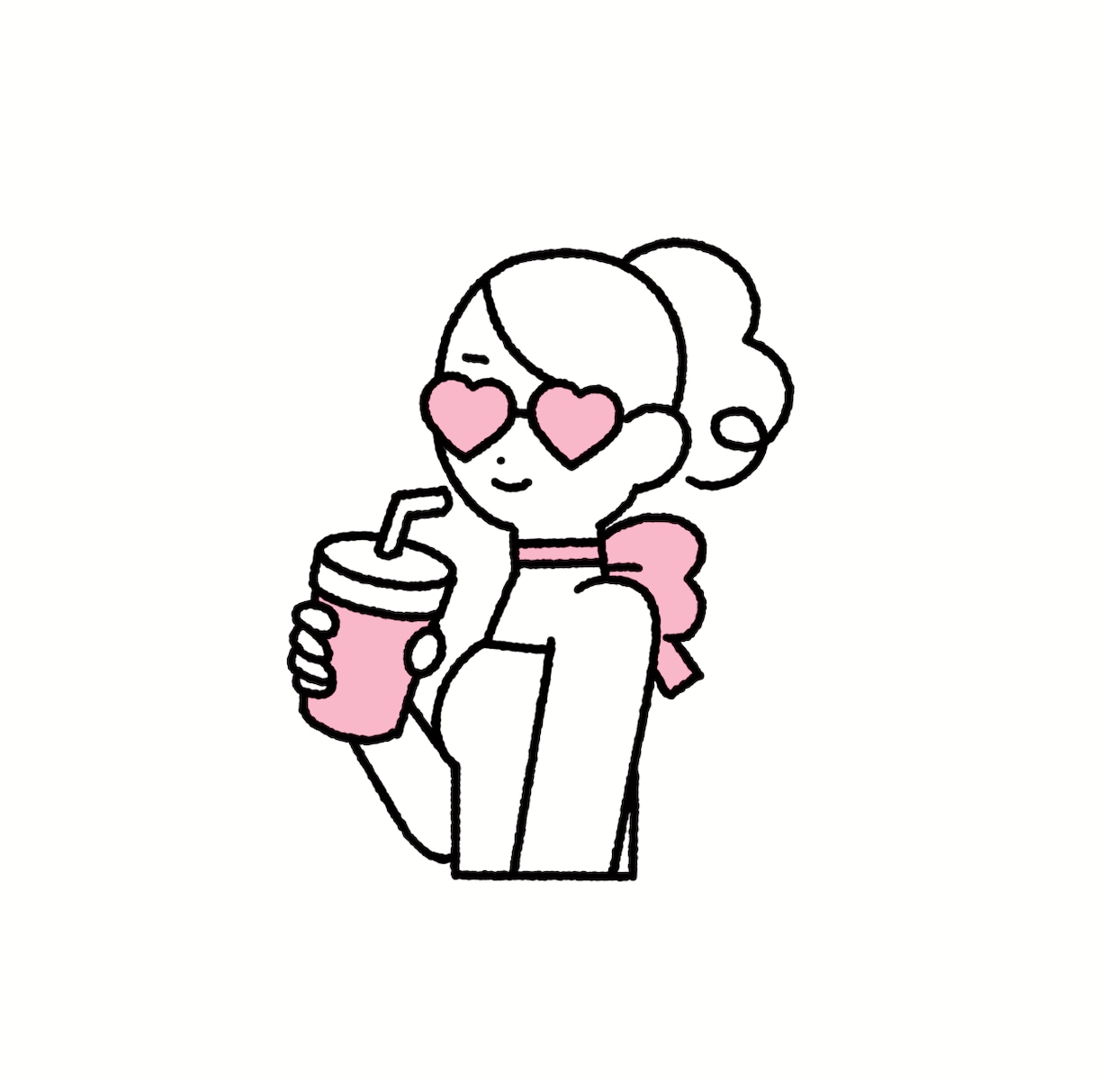 シンプルでかわいい線画イラスト作成します SNSやLINEなどのプロフィール画像に！フラットイラスト イメージ7