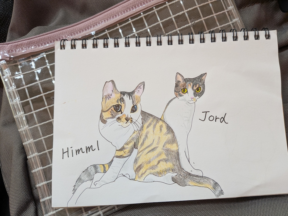 可愛いペットのイラストお描きします ペットの絵を手帳やスマホ、キーホルダーに付けたい方に イメージ1