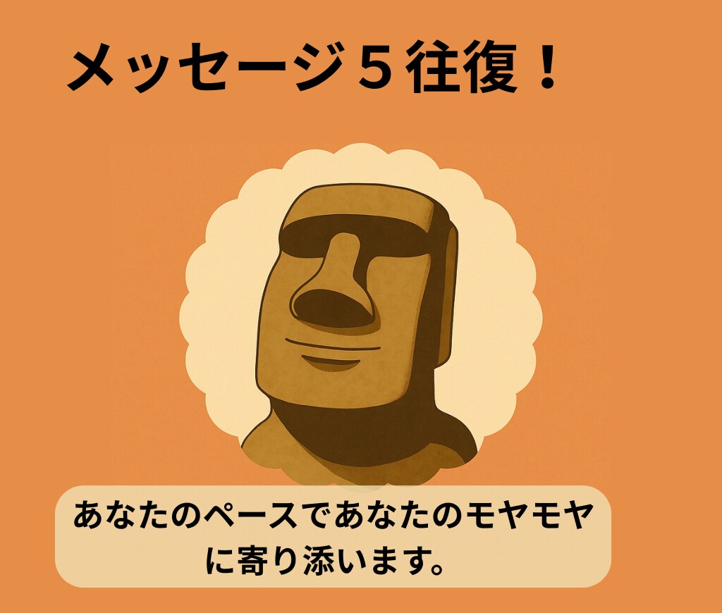 ふっと寄り添える【心の相談相手】になります 2週間／メッセージ5往復で、こころの声に寄り添います。 イメージ1