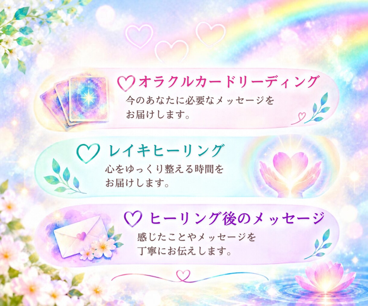 今のあなたに必要なメッセージをお届けします 心がモヤモヤする時に／オラクルカード＋レイキヒーリング イメージ3