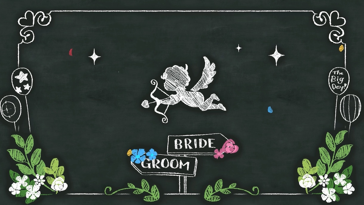 ウェルカムボード風オープニングムービー作ります アニメーションが楽しい♪おしゃれで可愛い結婚式ムービー！ イメージ4