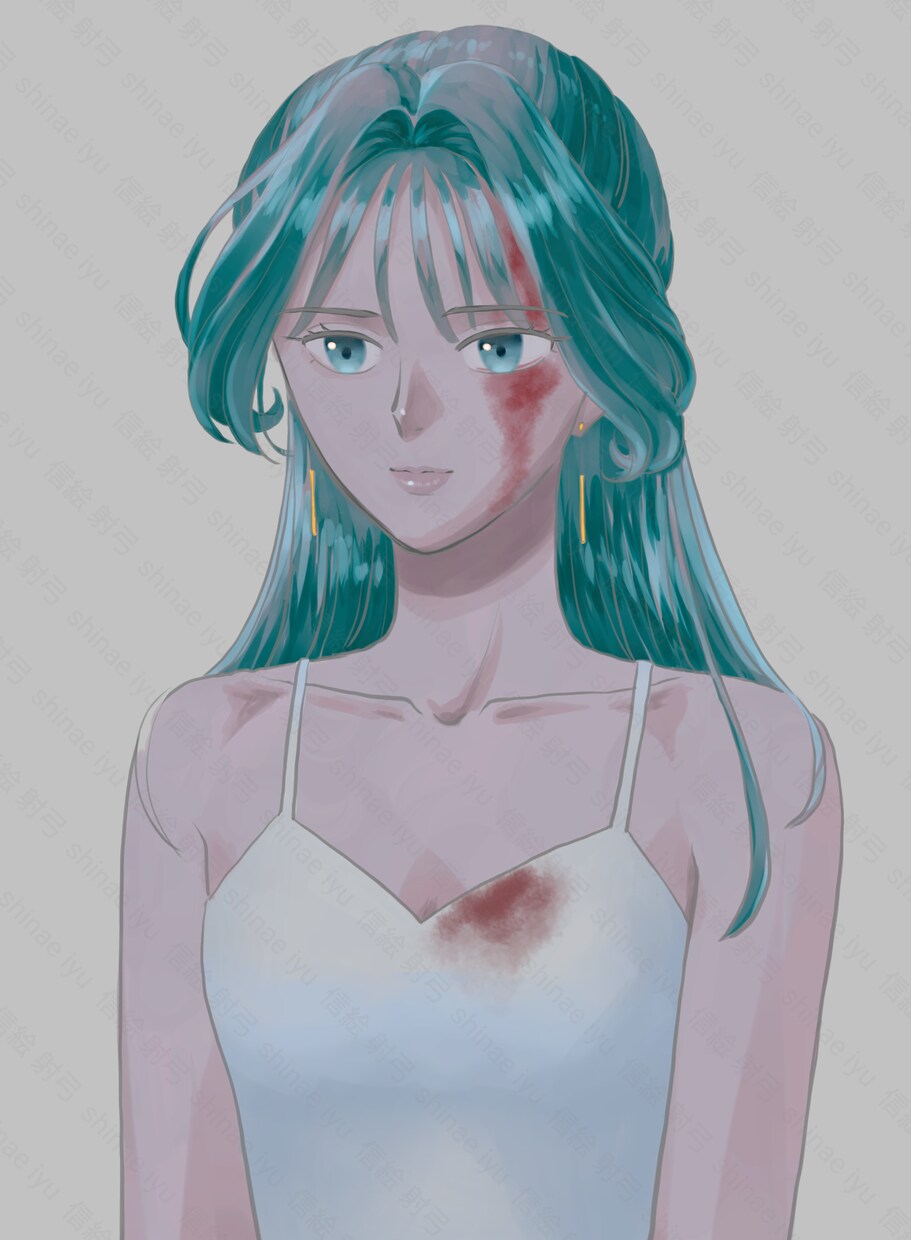 シリアスな女性のイラスト描きます 落ち着いた色味と、シリアスな表情のアイコンを使いたい方へ イメージ3
