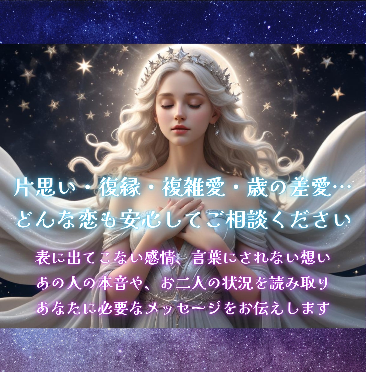 片思い♡復縁♡婚活♡お相手の深層心理を読み解きます 複雑愛・歳の差愛♡どんな恋愛でも♡あなたが望む未来への導き イメージ2