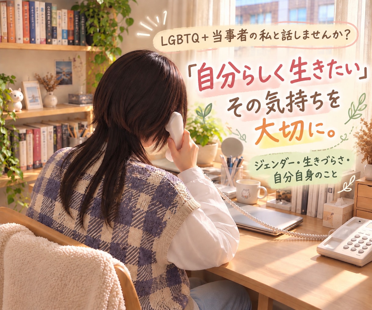 LGBT当事者の私が性自認、同性愛の悩みを聴きます ノンバイナリー当事者が自分らしさや生きづらさに寄り添います イメージ2
