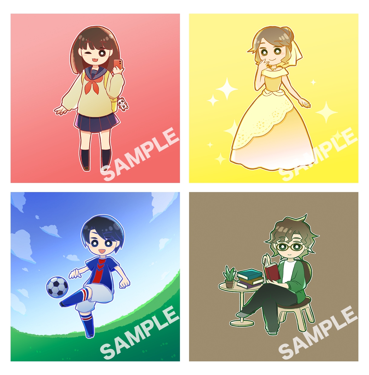 シンプル・かわいいデフォルメイラスト描きます SNSやブログや動画用に。お写真などから描きあげます。 イメージ3