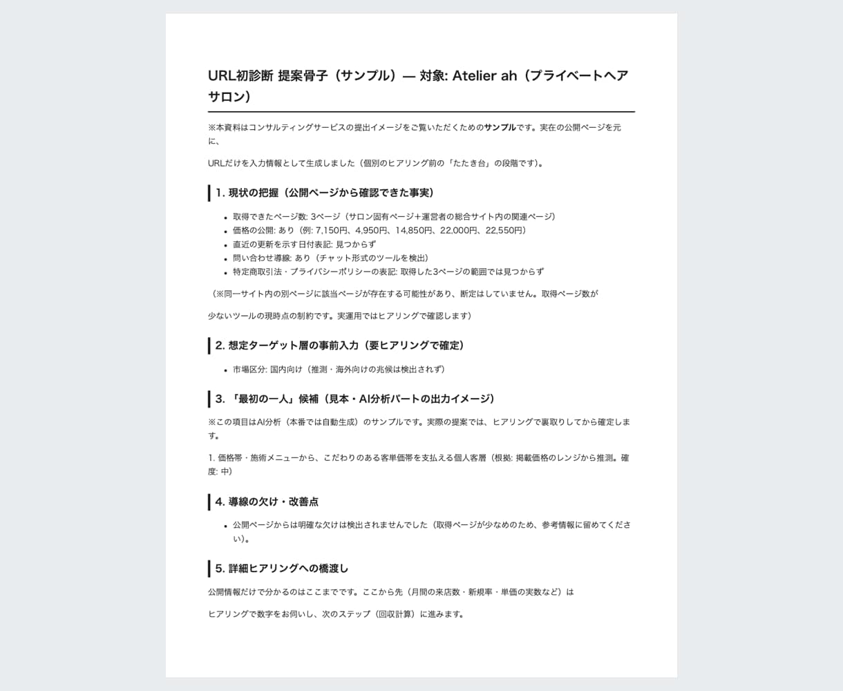 AI検索対応を診断し修正コードをお渡しします 診断して、貼るコードまで。ログイン情報はお預かりしません イメージ6