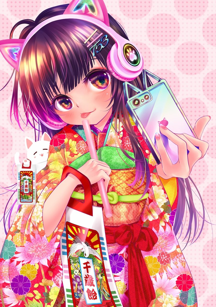 着物・和風のオリジナルイラスト描きます 着物・和風なキャラ、イラストをお求めの方、こちらへどうぞ！ イメージ1