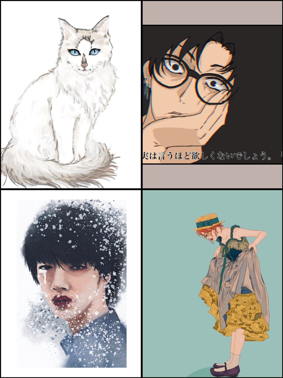 表情差分OK！修正納得するまでイラスト描きます 歌ってみた、似顔絵、アイコン、レトロからアニメ風、リアルまで イメージ3