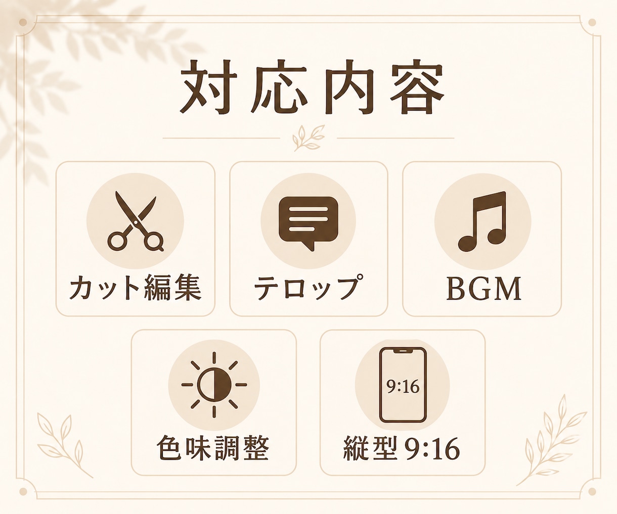 素材から雰囲気のあるリール動画を編集します 個人事業主・小さなお店向けの自然な縦動画編集 イメージ3