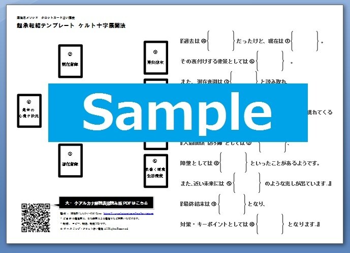 穴埋めするだけ！基本の鑑定結果ができます 【PDF】鑑定結果ができる起承転結テンプレート5セット イメージ2