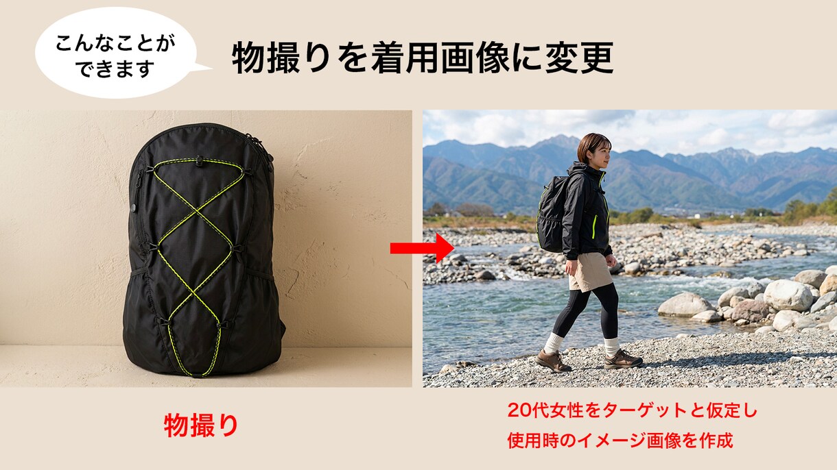 AI生成・撮影画像の修正・リタッチいたします 色や素材、人物の年齢・性別、シチュエーション等自由に変更可能 イメージ7