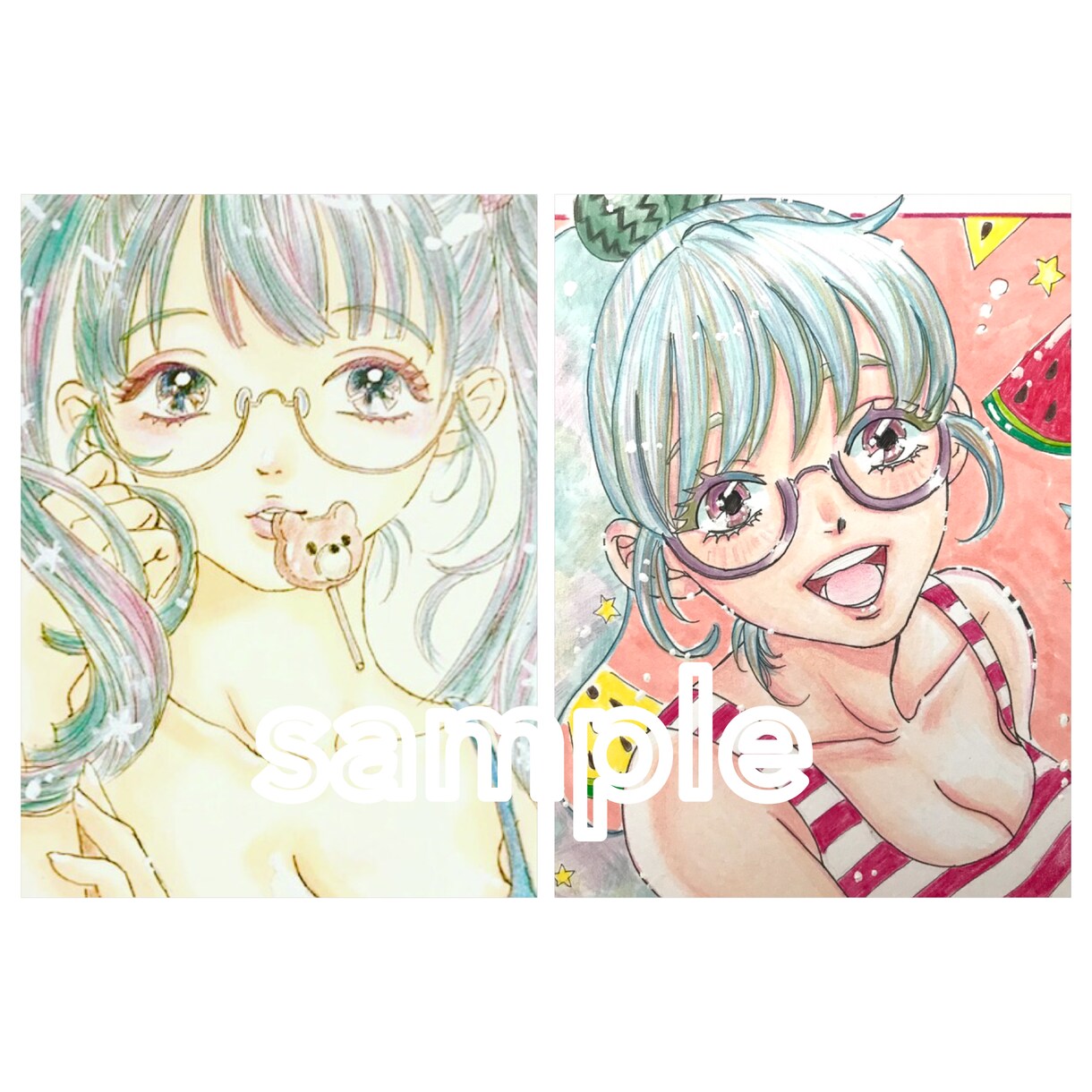 可愛い女の子描きます ちょっと懐かしくてほんわか夢カワイイ女の子(男の子も) イメージ3