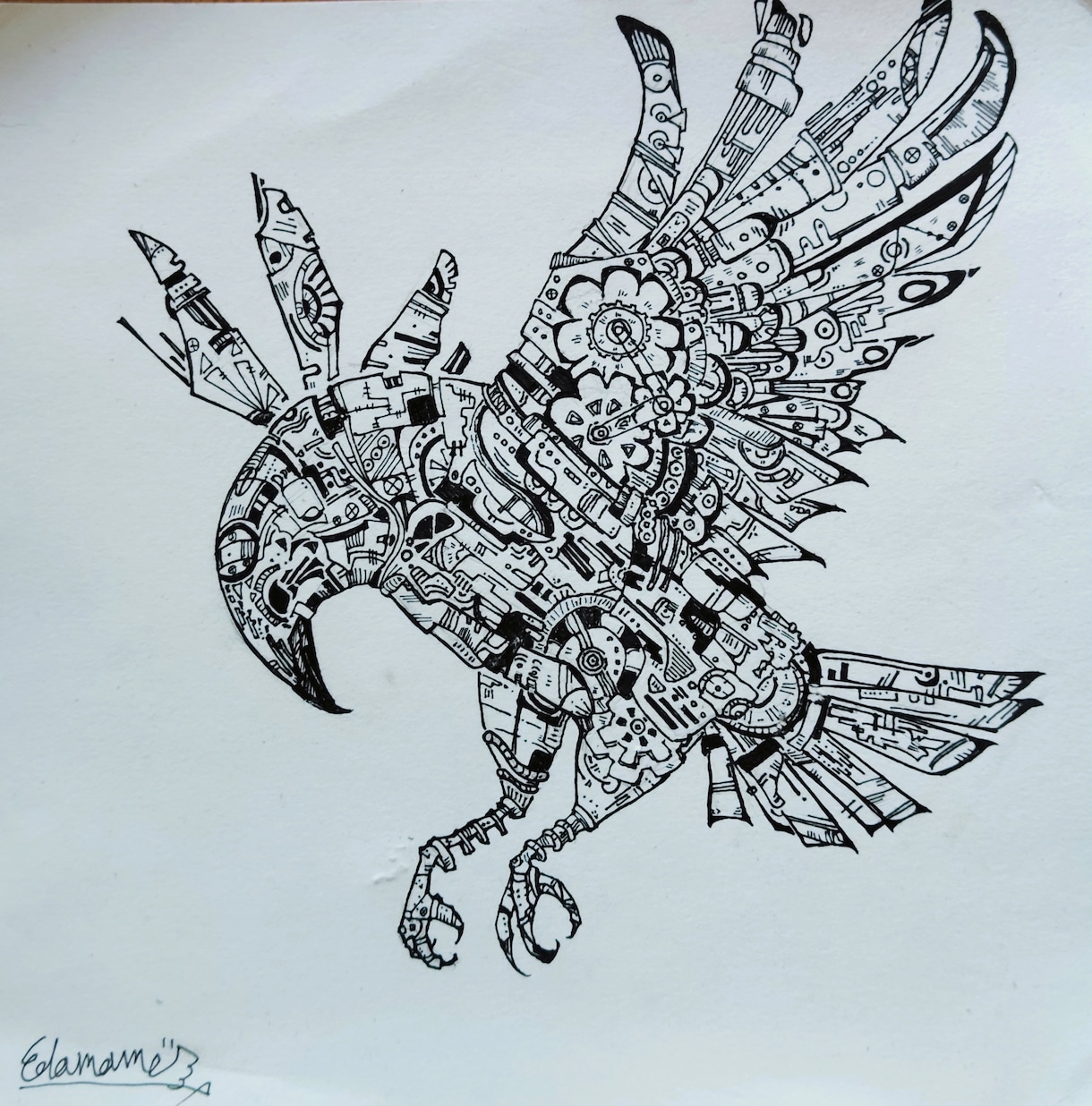 世界に一枚だけのペット原画を描きます 大切な家族を機械生命体アートに イメージ1