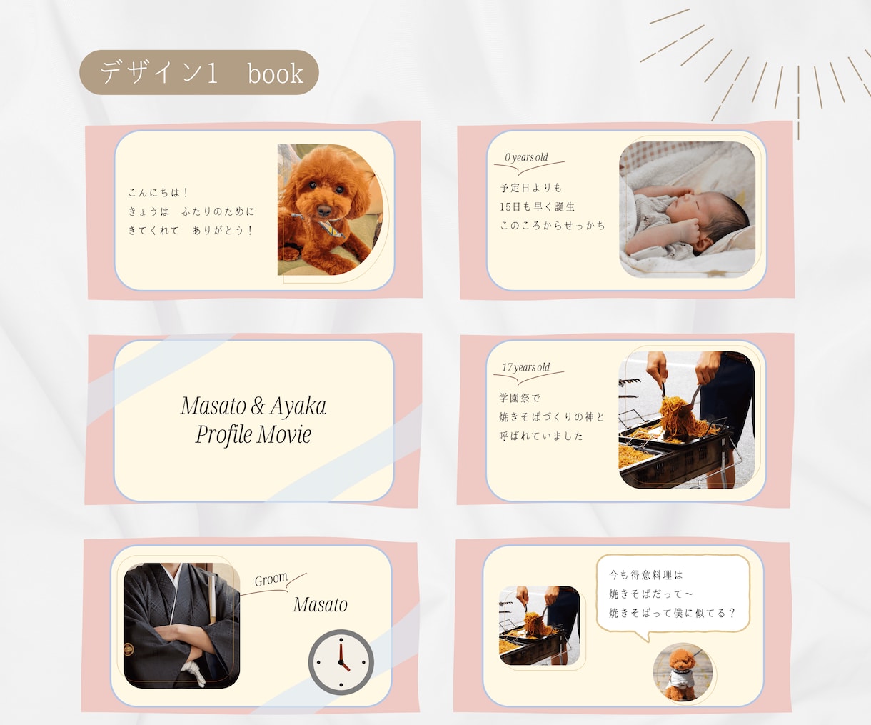 パパママ婚/ペット婚に！プロフィール動画作ります 会場を和ませる♡お二人の大切な存在がお二人のことを紹介！ イメージ2