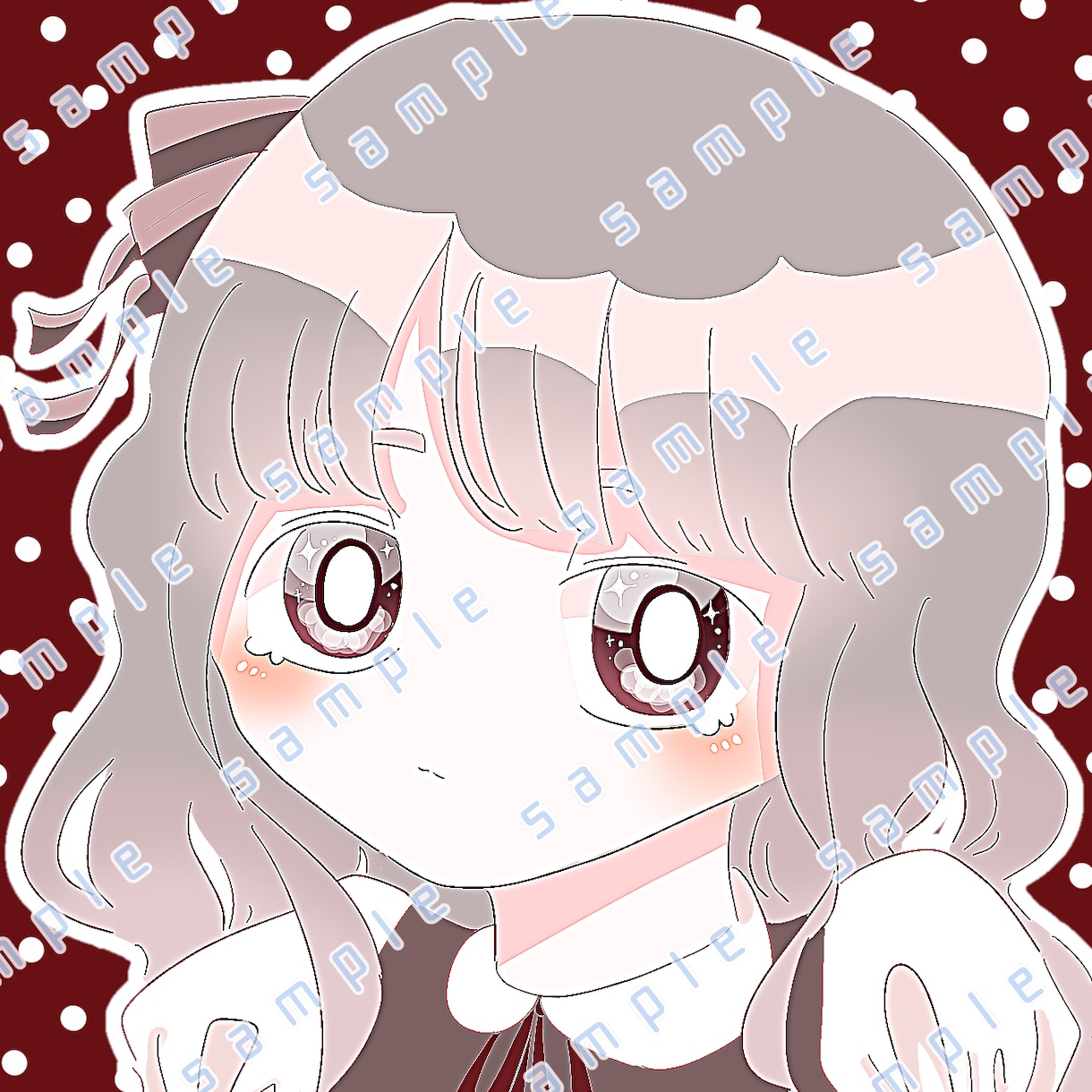 可愛い絵柄好き必見 女の子・男の子描きます キラキラ 可愛いアイコン イラスト ゆるふわ ほんわか イメージ2
