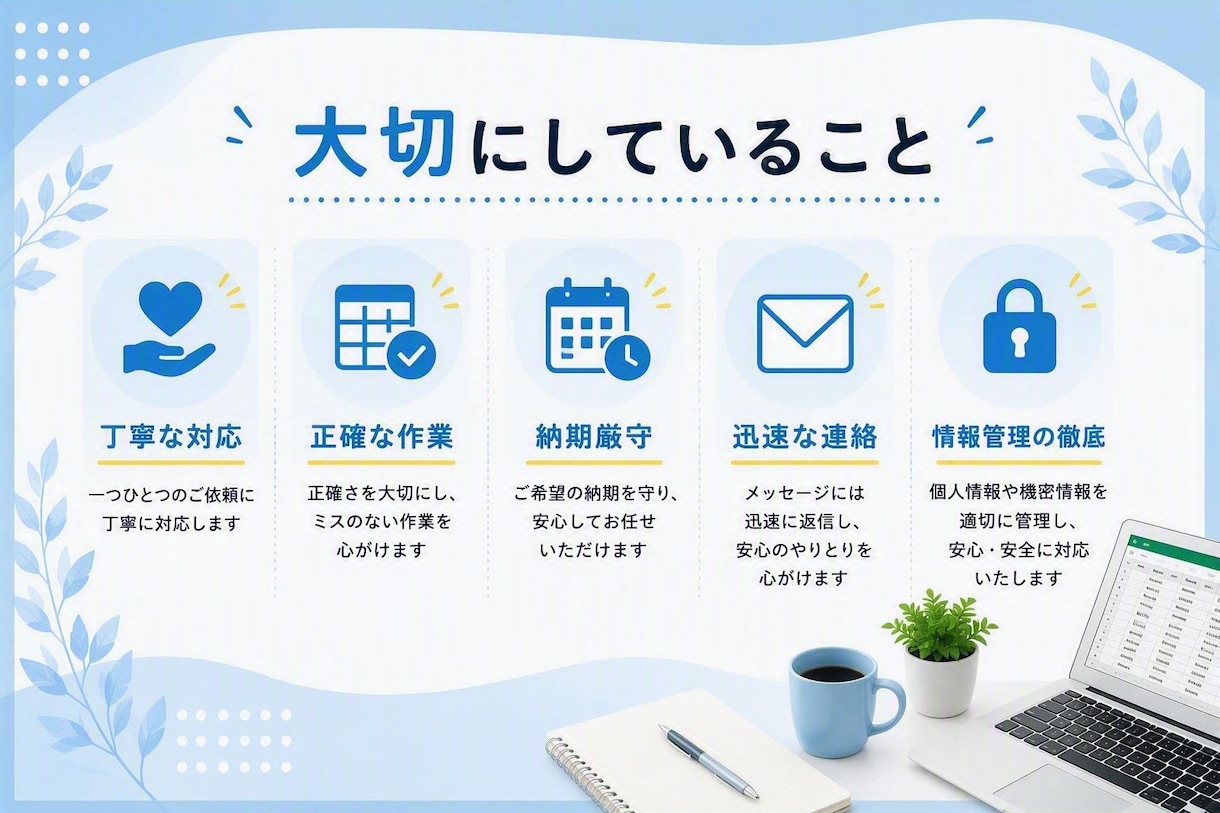 コツコツ作業が得意です！コピペ作業を代行します 面倒な単純作業を丁寧・正確に代行いたします イメージ3