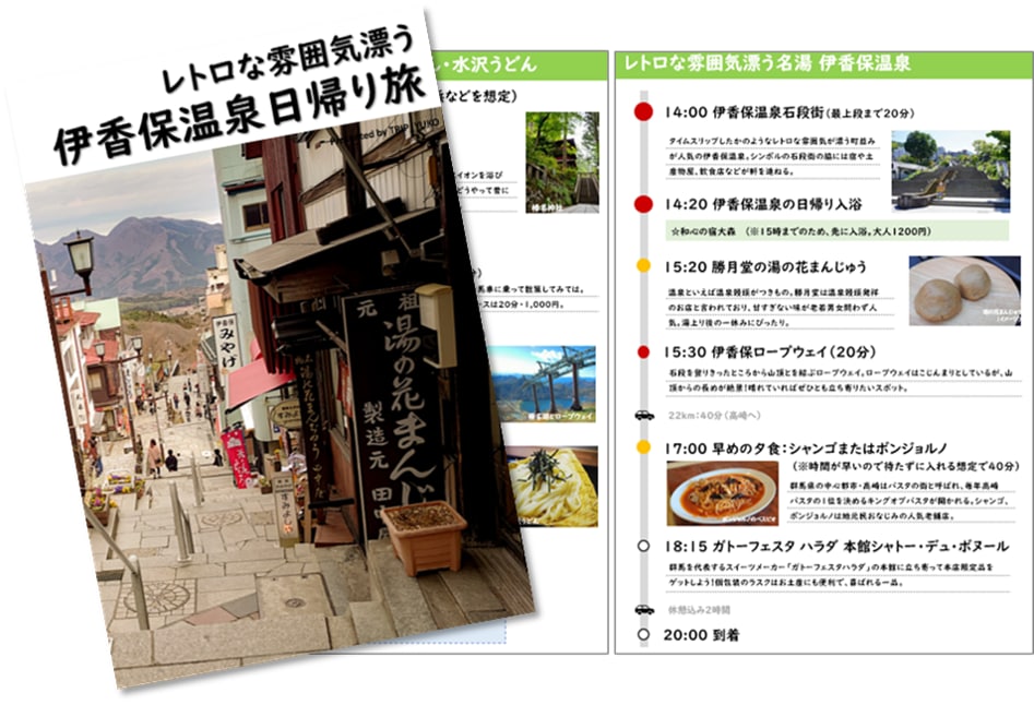 すぐ使える！国内旅行プランをご提供します 過去に作成した国内旅行プランのしおりを即日お渡しします イメージ5