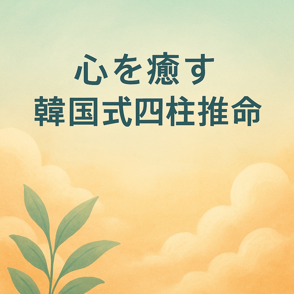 心を癒す韓国式四柱推命で人生のリズムを整えます 心が疲れた時に。韓国式四柱推命で癒しと気づきを。 イメージ1